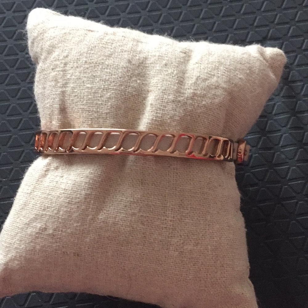 Rose gold leather band bracelet